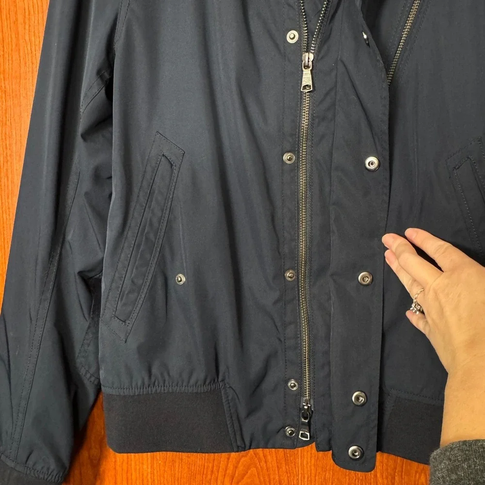 Banana Republic Modern Flight Bomber Jacket Lined Heritage Navy Mens‎ S Nautical